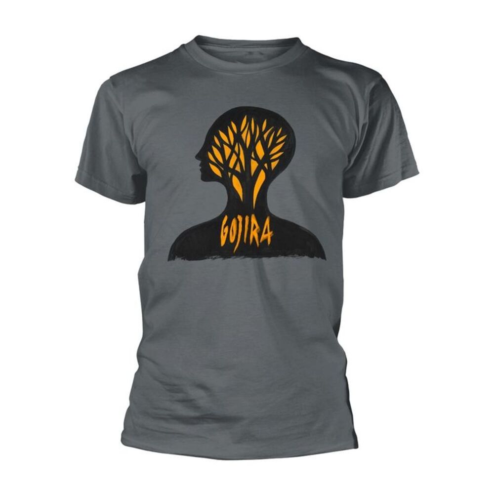 Gojira Unisex Adult Headcase Natural Cotton T-Shirt / Gray